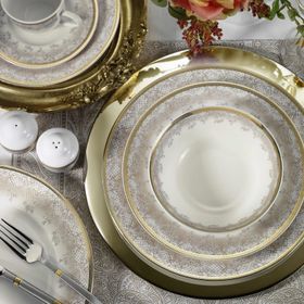 Kütahya Porselen 10508 Bone Kalipso 12 Kişilik 62 Parça Yemek Takımı