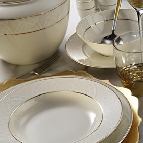 Kütahya Porselen 10508 Bone Kalipso 12 Kişilik 62 Parça Yemek Takımı