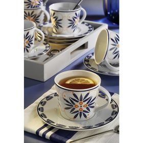Kütahya Porselen 12446 Renkli 6 Kişilik Çay Fincan Takımı