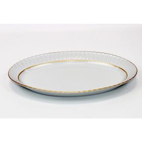 Kütahya Porselen 25 cm Yaldızlı Kayık Tabak