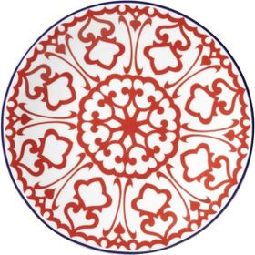 Kütahya Porselen 596617 Desen 24 Parça Yemek Seti Kırmızı