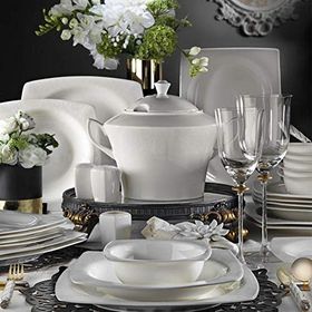 Kütahya Porselen 955920 Platin Yaldızlı 62 Parça 12 Kişilik Yemek Takım