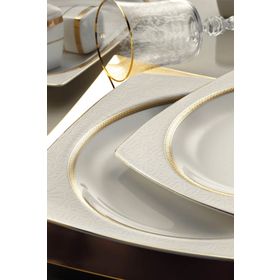 Kütahya Porselen 9675 Bone Mare 62 Parça Desenli Yemek Takımı