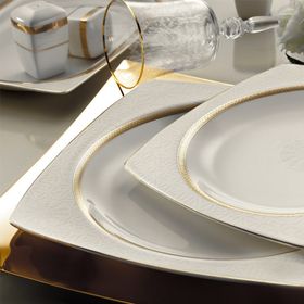 Kütahya Porselen 9675 Bone Mare 62 Parça Desenli Yemek Takımı