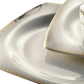 Kütahya Porselen 9715 Bone Mare 62 Parça Desenli Yemek Takımı
