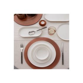 Kütahya Porselen BNVFR26YS51039 Bone V Form 26 Parça Mat Bronz Yemek Takımı