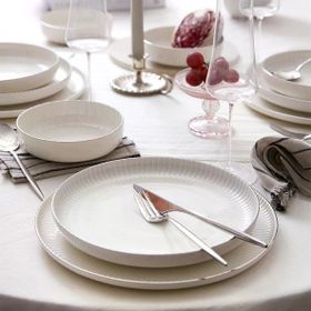 Kütahya Porselen Bone Crest 24 Parça Platin Fileli Yemek Takımı