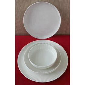 Kütahya Porselen Bone Crest Sade 24 Parça Yemek Takımı