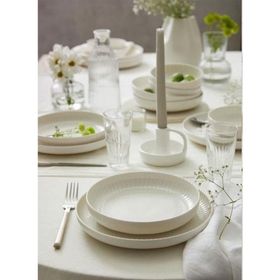 Kütahya Porselen Bone Crest Sade 24 Parça Yemek Takımı