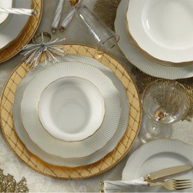 Kütahya Porselen Bone İlay 24 Parça Yemek Set