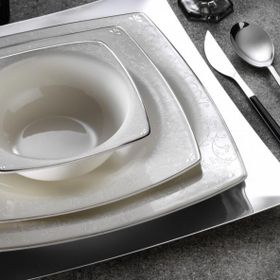 Kütahya Porselen Bone Mare 1074820 62 Parça Altın Yemek Takımı