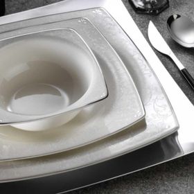 Kütahya Porselen Bone Mare 1074820 62 Parça Altın Yemek Takımı