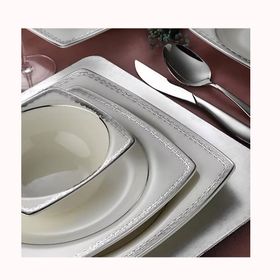 Kütahya Porselen Bone Mare 4920 62 Parça Desen Yemek Takımı