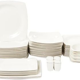 Kütahya Porselen Bone Mare 50 Parça 12 Kişilik Platin Yemek Takımı