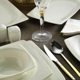 Kütahya Porselen Bone Mare 53 Parça 9850 Desenli Yemek Takımı