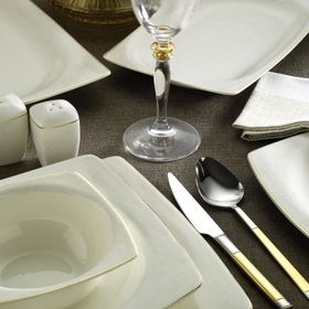 Kütahya Porselen Bone Mare 53 Parça 9850 Desenli Yemek Takımı