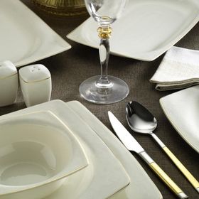 Kütahya Porselen Bone Mare 53 Parça 9850 Desenli Yemek Takımı