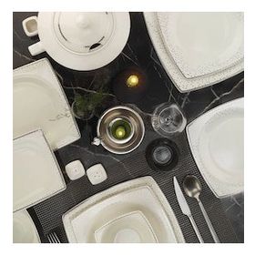 Kütahya Porselen Bone Mare 62 Parça Platin 1175020 Yemek Takımı