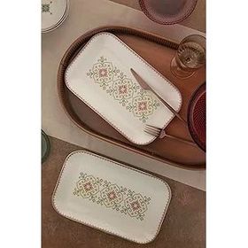 Kütahya Porselen Bone Minas Goblen 2 Parça 32x20 cm Kayık Tabak