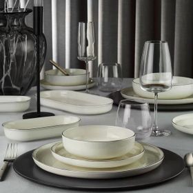 Kütahya Porselen Bone Moderna Platin 26 Parça Yemek Takımı