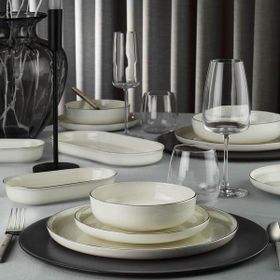 Kütahya Porselen Bone Moderna Platin 26 Parça Yemek Takımı