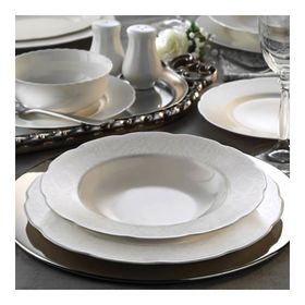 Kütahya Porselen Bone Olympos 62 Parça 100610 Desenli Yemek Takımı