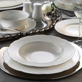Kütahya Porselen Bone Olympos 62 Parça 12 Kişilik Yemek Takımı