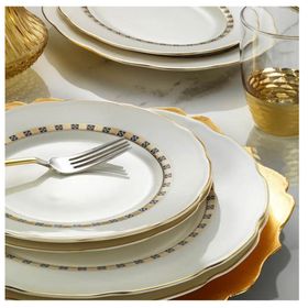 Kütahya Porselen Bone Olympos 62 Parça 8221 Desenli Yemek Takımı