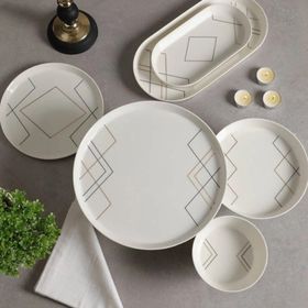 Kütahya Porselen Bone V-Form 26 Parça Yemek Takımı