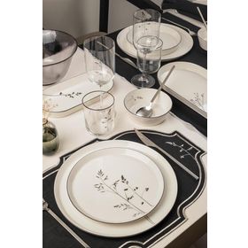 Kütahya Porselen Bone V-Form Angelica 26 Parça Yemek Takımı