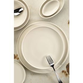 Kütahya Porselen Chef Taste Of 25 cm Krem Düz Tabak