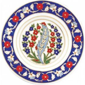 Kütahya Porselen El Dekoru 17 cm Tabak