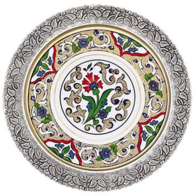 Kütahya Porselen El Dekoru 17 cm Tekli Duvar Tabağı