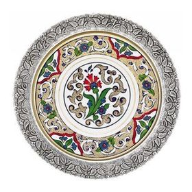Kütahya Porselen El Dekoru 17 cm Tekli Duvar Tabağı