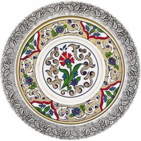 Kütahya Porselen El Dekoru 17 cm Tekli Duvar Tabağı