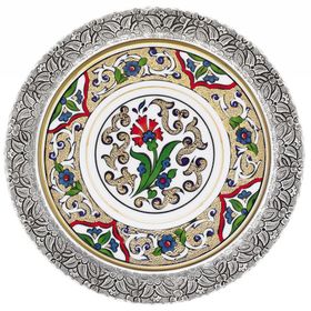 Kütahya Porselen El Dekoru 17 cm Tekli Duvar Tabağı