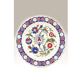 Kütahya Porselen El Dekoru 25 cm Ömür Vazo