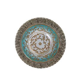 Kütahya Porselen El Yapım 17 cm Turkuaz Dekor No 3678 Duvar Tabağı