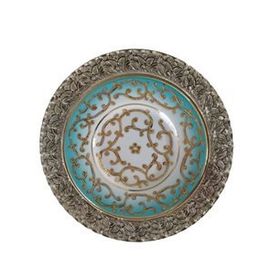 Kütahya Porselen El Yapım 17 cm Turkuaz Dekor No 3678 Duvar Tabağı