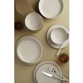 Kütahya Porselen Fit-C Stackable 12 Parça 4 Kişilik Krem Yemek Takımı