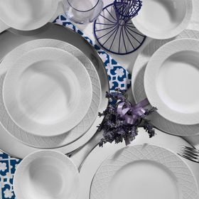 Kütahya Porselen Flora 24 Parça 6 Kişilik Yemek Takımı