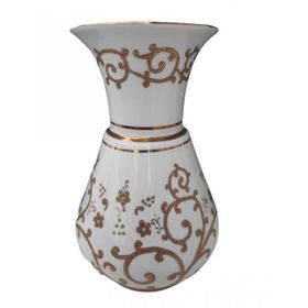 Kütahya Porselen Kandil 20 cm Dekor No:3678 Beyaz Altın Vazo