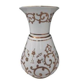 Kütahya Porselen Kandil 20 cm Dekor No:3678 Beyaz Altın Vazo