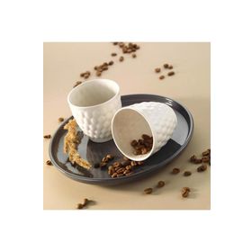 Kütahya Porselen Krem Favo 2'li Mug Seti