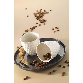 Kütahya Porselen Krem Favo 2'li Mug Seti
