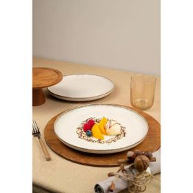Kütahya Porselen Moderna 2 Parça 24 cm Tarçın Düz Tabak