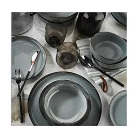 Kütahya Porselen Moderna Pearl P01 Mavi 24 Parça Yemek Takımı