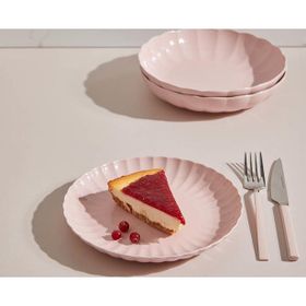 Kütahya Porselen P171 Pearl Luz Form Pembe 24 Parça Yemek Takımı