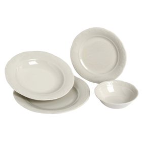 Kütahya Porselen Pearl 24 Parça Yemek Takımı beyaz