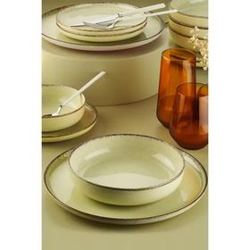 Kütahya Porselen Pearl Bej/Sarı 16 Parça Moderna Yemek Takımı
